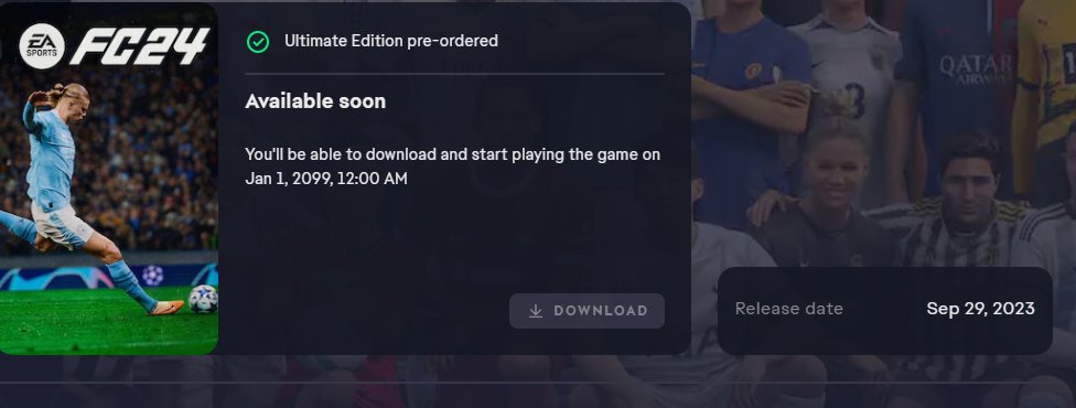 Multxple's tweet photo. @EASPORTSFC @EASPORTS 
Whys it saying unlocks 1 Jan 2099 ???? https://t.co/JwCjTJZ3jZ