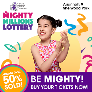 StolleryKids's tweet photo. Our fall @MightyStollery is more than 50% sold! 💪
Buy your tickets before our @EdmontonOilers Bonus Prize deadline on Sept. 22 and you could win LOWER BOWL season seats PLUS $50K! 🏒 💰 

Help Stollery kids like Ariannah and buy your tickets at https://t.co/xfK7wUNRz7.💜 https://t.co/KIJQgpbUiO
