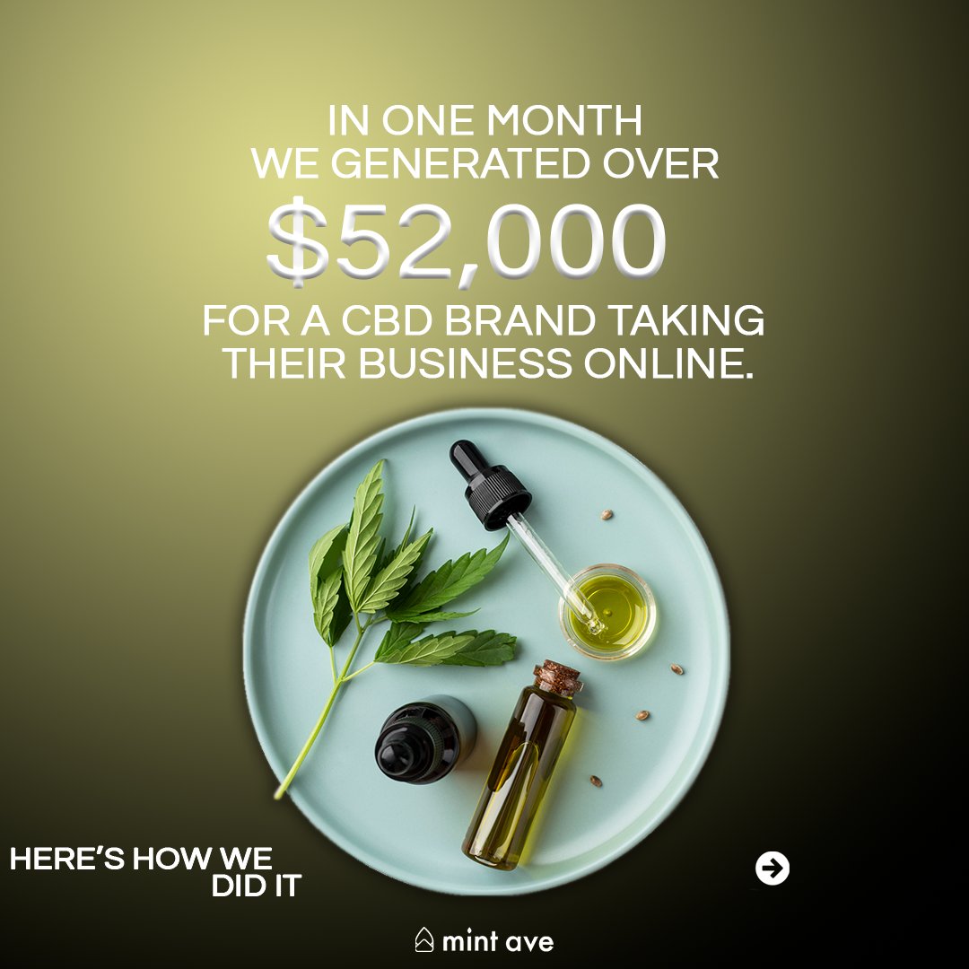 mintaveinc's tweet photo. We generated 54% or $52,000 for this CBD brand https://t.co/5dXIYkbcvS