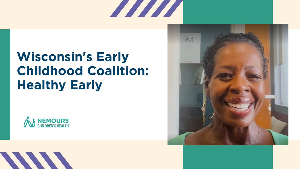 Nemours's tweet photo. Our National Office of Policy and Prevention has partnered with Kids Forward and healthTIDE in Wisconsin to create healthier early care, education programs, and State systems. Hear from one leader with Wisconsin's Early Childhood Coalition: https://t.co/NXvK4ULT3L https://t.co/pi0kvOwlRH