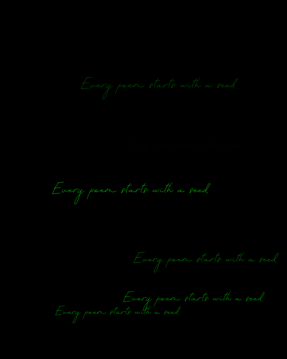 1703_collective's tweet image. Sasha Stiles’s work addresses technology both as a subject, exploring its evolutions and impact on our lives, but also a medium, training an AI program to generate poetry after her own texts and other ref.

“Every poem starts with a seed” by #Technelegy @sashastiles’s AI alterego