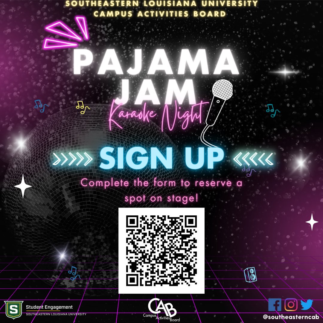 Ready to steal the spotlight?🌟 Fill out the form and tell us what song you’d like to perform at Pajama Jam!🎤 Tag a friend you’d like to see perform👀