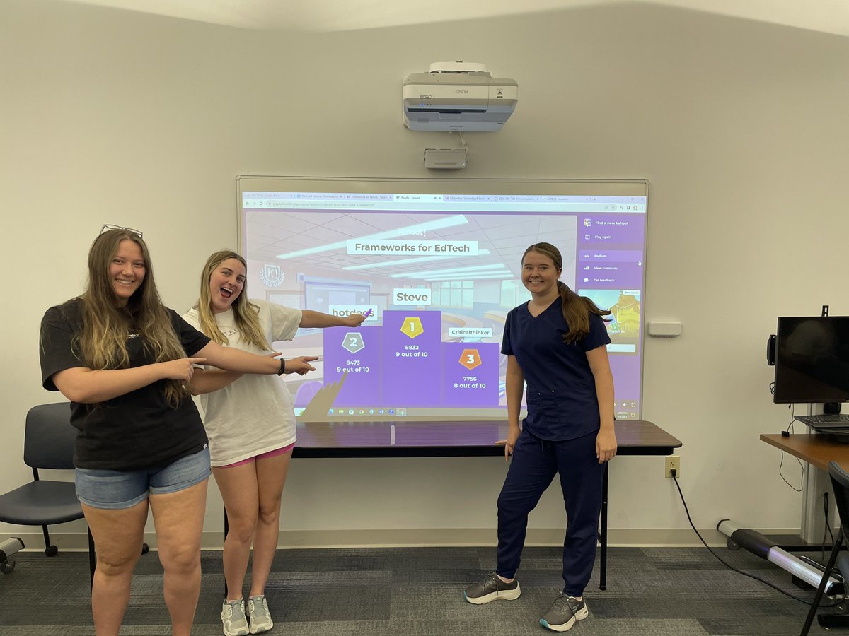 Bragging rights for our <a href="/Kahoot/">Kahoot!</a> champions! #TeamSteve #Team3Stooges <a href="/USACEPS/">USA College of Education & Professional Studies</a>