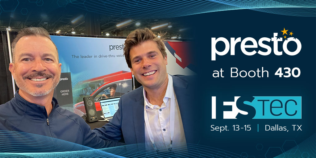 Visit team Presto at #FSTEC booth 430 and try our drive-thru #VoiceAI demo. Drive total restaurant performance by diverting labor from order-taking, improving throughput and sales in the drive-thru and at the counter.
#drivethrutechnology #restaurantoperators $PRST