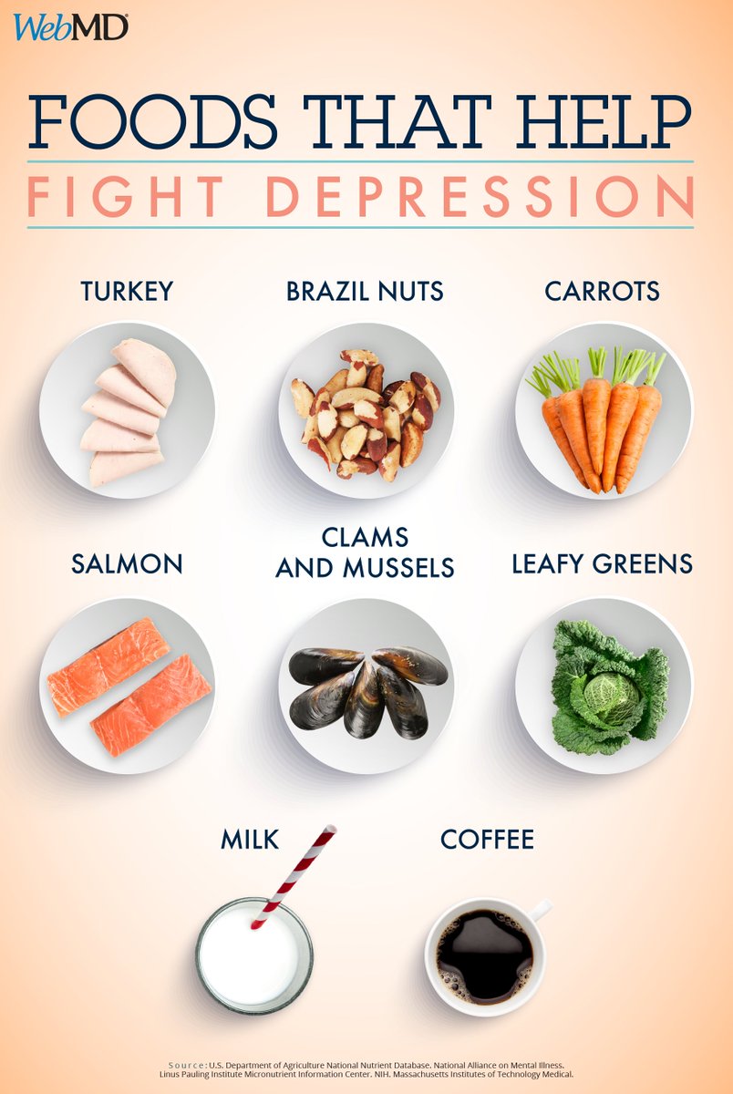 WebMD's tweet photo. Your diet won't cure depression, but some foods might give your body a little help in fighting it. https://t.co/GSZiBE8WtU https://t.co/CsmaksuqAr