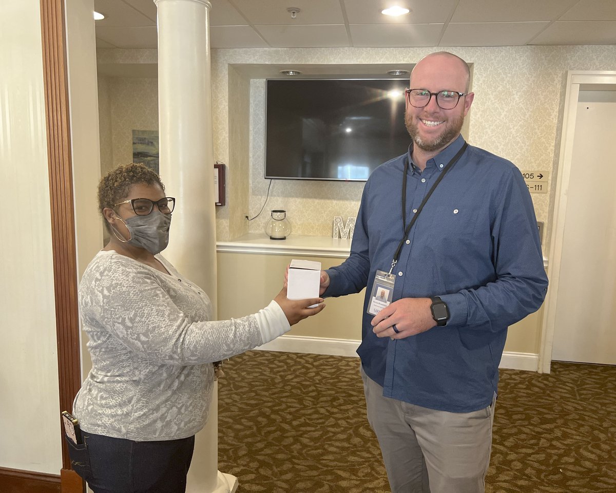 Today is day three of DSP Appreciation Week! Denise Daviau, CEO of SARAH Inc., visited our Westbrook Enrichment Program to show appreciation. Our Employment Coordinator, Vernecia Clarke, spread the joy by showering our Employment DSPs with thoughtful gifts.