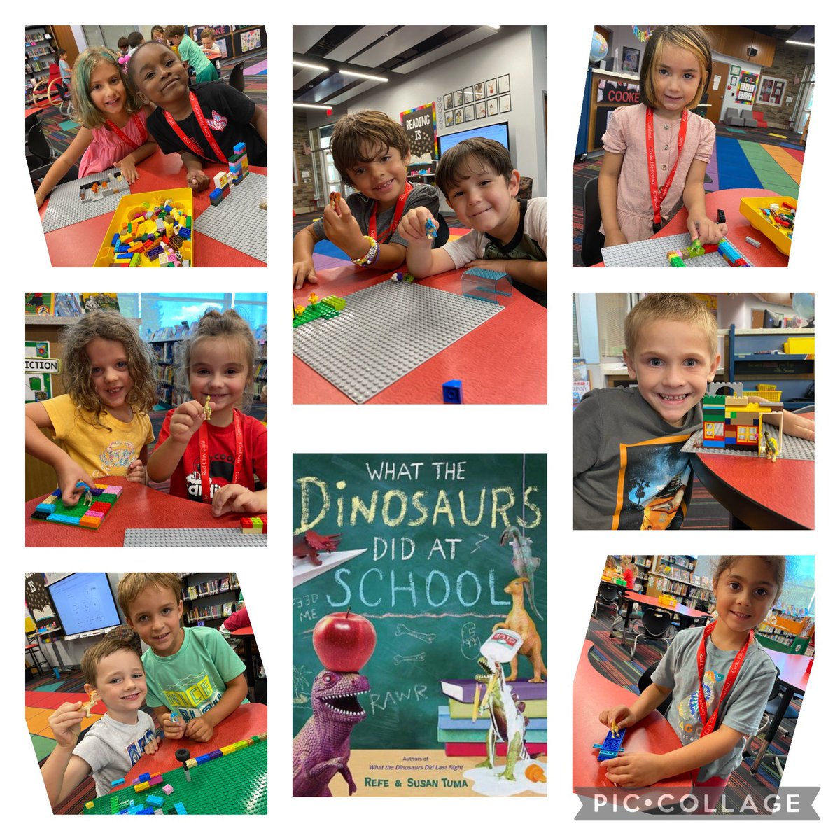 K students loved the super silly book What the Dinosaurs Did at School! After reading students had fun using Legos to build a new setting where their toy dinosaurs would want to play! #remarkableredclay <a href="/RedClaySchools/">Red Clay Consolidated School District</a> <a href="/RCCSDLibraries/">RCCSD Libraries</a> @RefeUp <a href="/sutuma/">Susan Tuma</a>