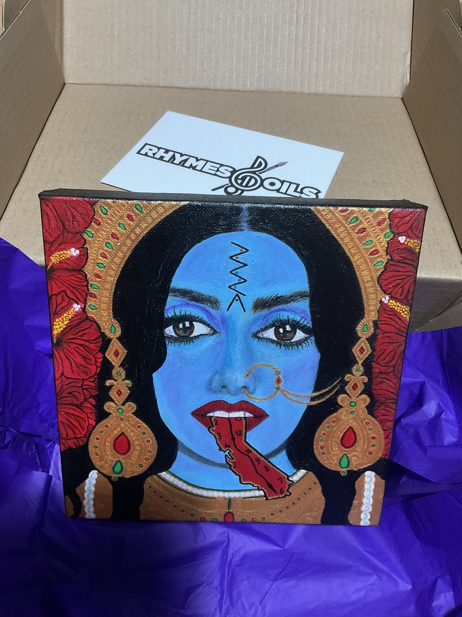 Rhymes&amp;Oils 
Cali/Kali, 2013
Oil on canvas

Time to finally ship the original album artwork to her home ✈️ 🇺🇸