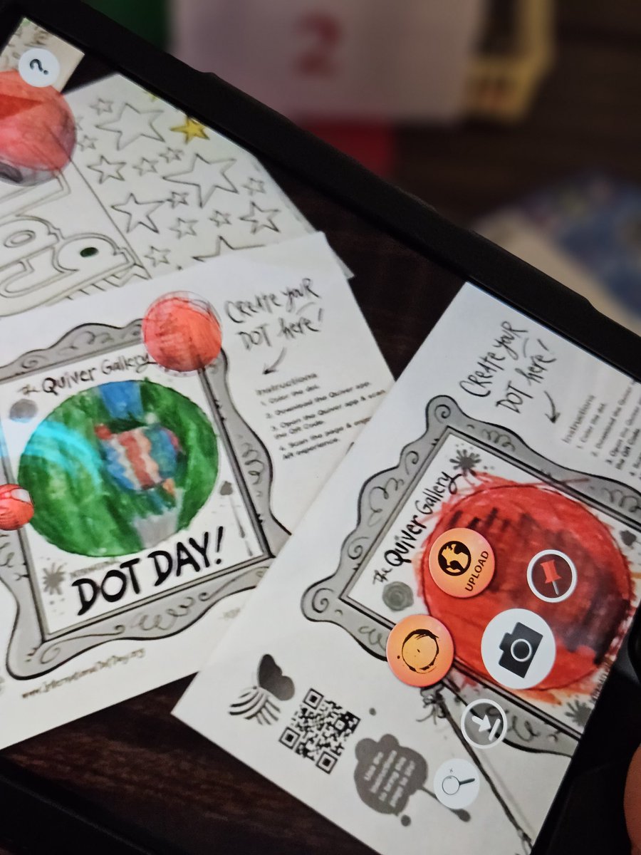 Cre8tiveLib's tweet image. 5th graders celebrating International Dot Day with @quivervision app in @FlowerHillMedia is lots of fun! @DotClubConnect  #CreateBravely