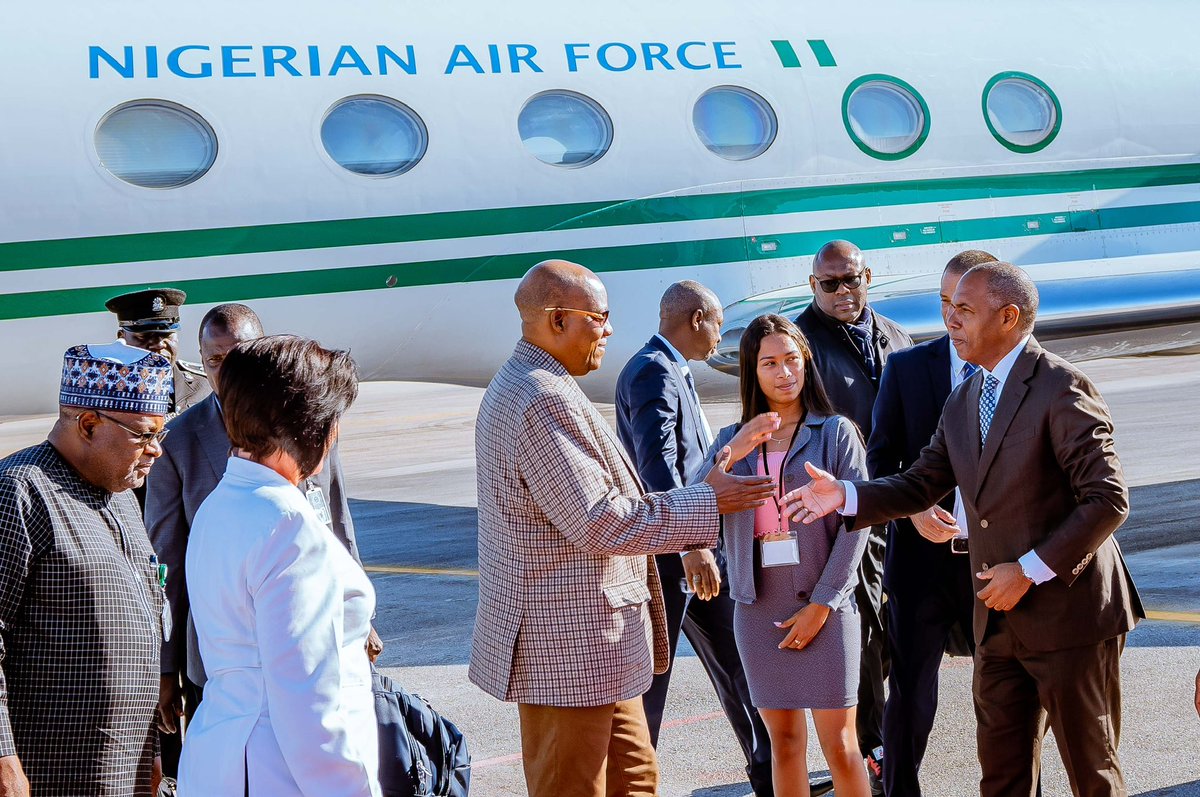 officialSKSM's tweet photo. Vice President, Sen. @KashimSM arrives Havana, Cuba, ahead of the G77+China Leaders’ Summit.

Representing President @officialABAT, he will be joining other world leaders, including the United Nations Secretary-General, @antonioguterres at the Summit to deliberate on development issues facing members mostly from the global south. The Summit will equally explore proactive ways of addressing challenges facing the development of the member-states leveraging science, technology and innovation to enhance socio-economic growth.