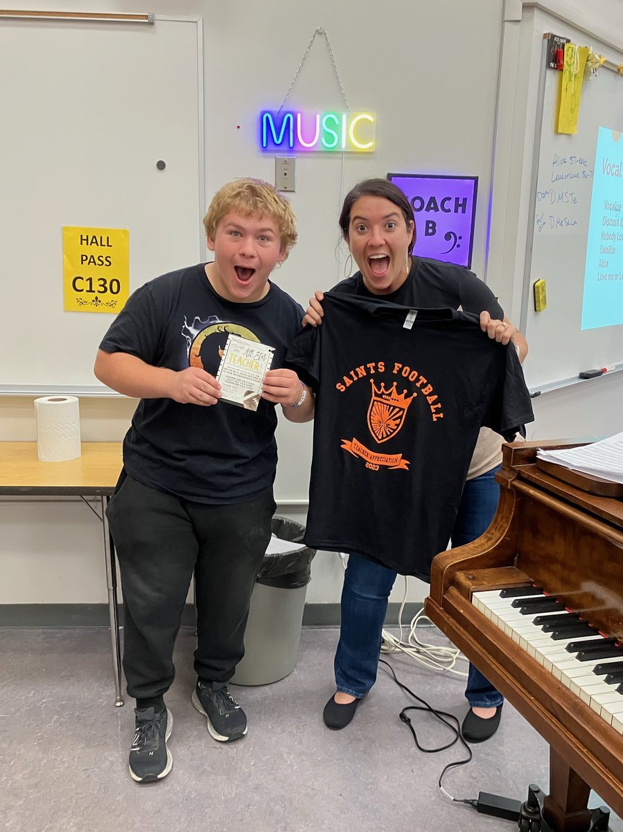 Thanks Ms. Bertrand for being a fantastic choir teacher and making class so much fun.
