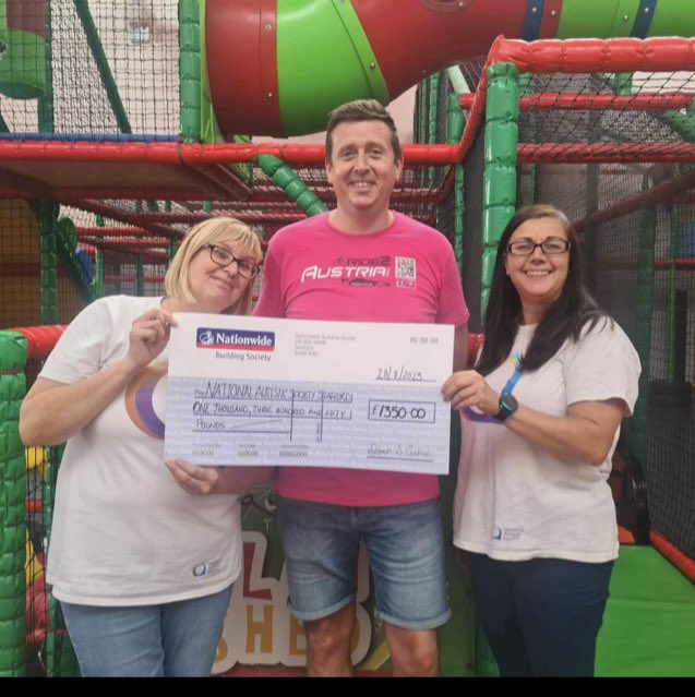 I had the best day. An absolute hero cycled 1,000 miles for our autism charity and we thanked him at our weekly soft play session. Many thanks to Adam Lambert for his incredible journey!