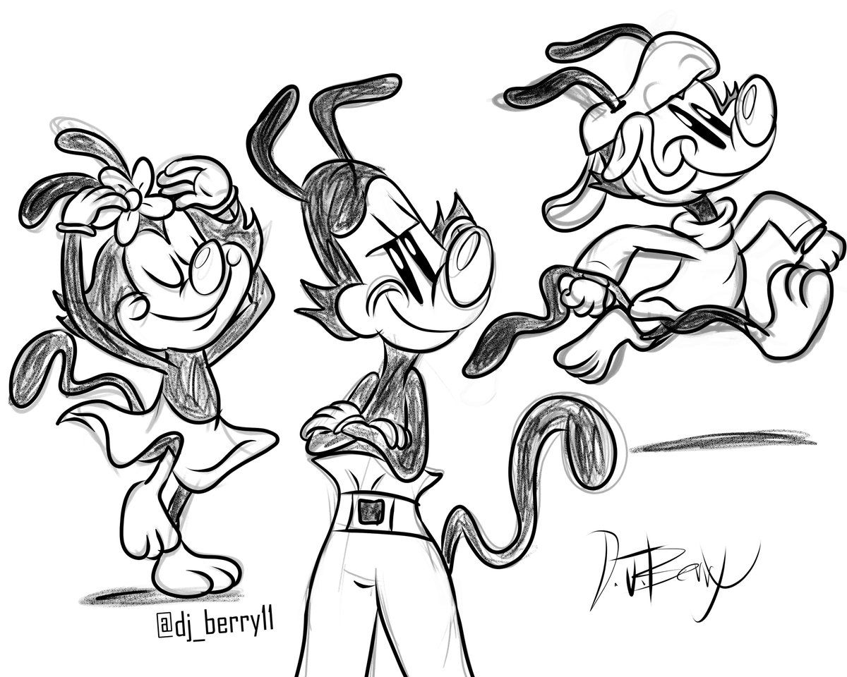dj_berry11's tweet photo. 🎶It's time for ANNI-VER-SARY!🎶 The 30th of #Animaniacs to be exact! I drew #sketches of my two favorite segments of the show to celebrate!
#PinkyandtheBrain #DJBerryArt #cartoonart #doodles #WarnerBros #Krita https://t.co/pLMQ80SWWS