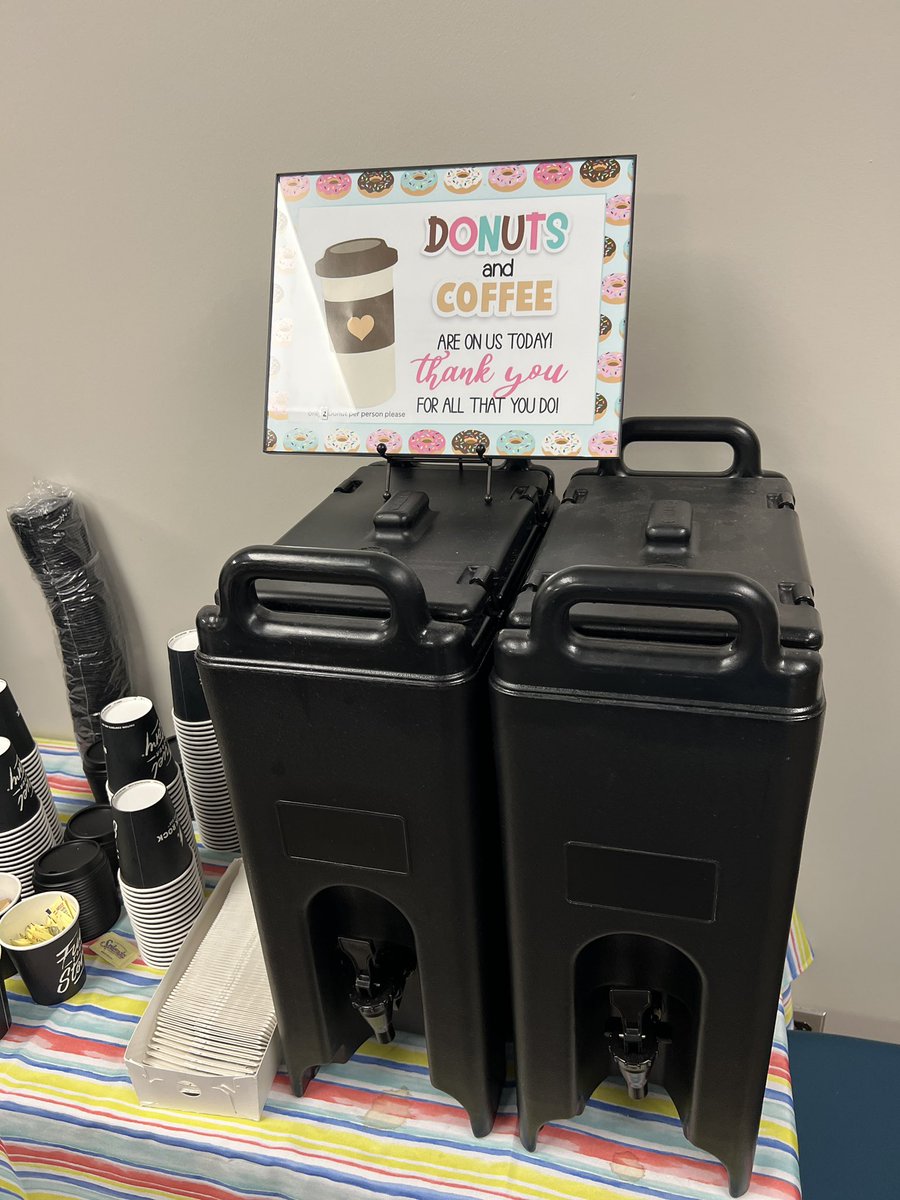 Thank you so much <a href="/fiest/">gerbel</a> PTO for providing us with such a nice breakfast treat this morning!The coffee and donuts were delicious🥰