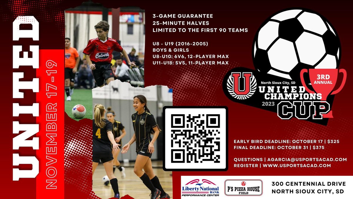 We've got youth and adult soccer tournaments coming up with United Soccer!⚽️ Register using the link below:
usportsacad.com/soccer/