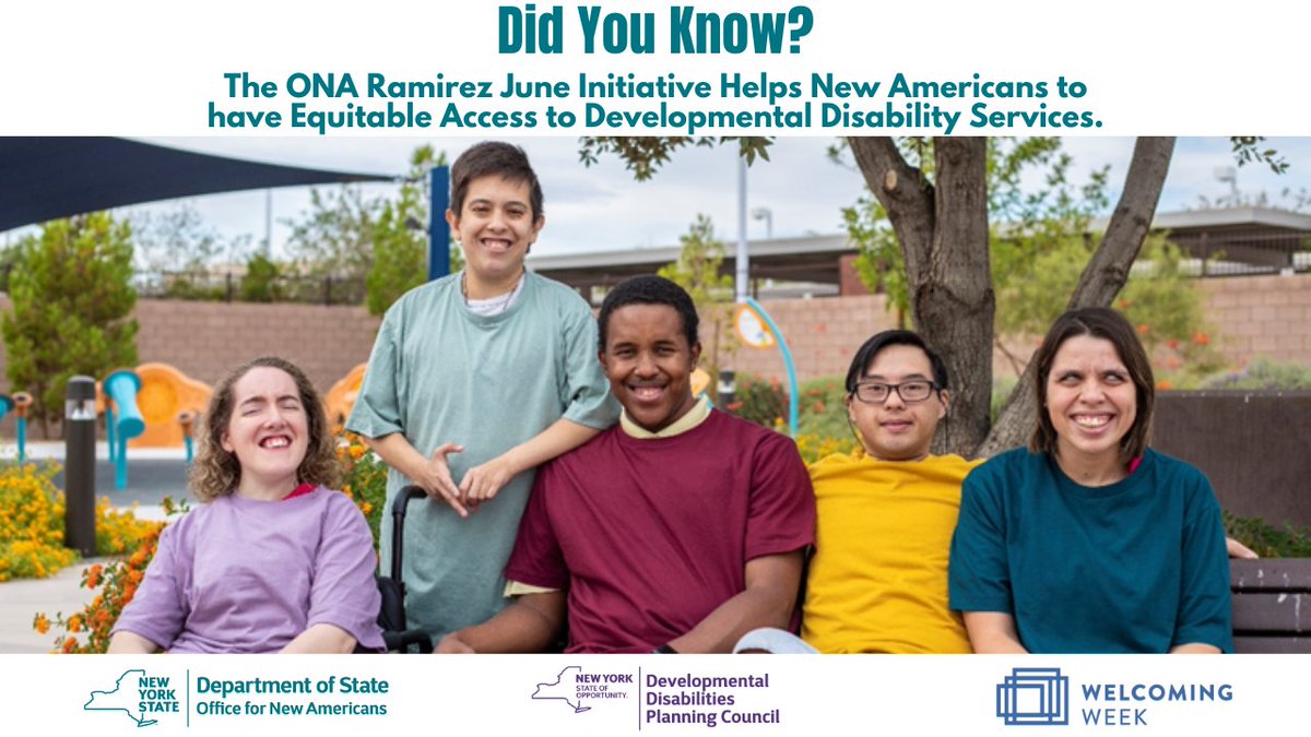 NYSNewAmericans's tweet photo. Learn more about how the ONA Ramirez June Initiative helps New Americans with developmental disabilities access services: https://t.co/18ejkQlcnb.

@NYSDDPC 
#WelcomingWeek2023 @WelcomingUSA https://t.co/pnl5Ugg4jc