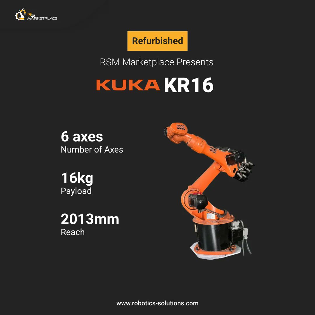 rsm_robotics's tweet photo. Support You Can Count On: We're here to provide comprehensive support and maintenance services, ensuring your operations run smoothly. Experience the potential of the #refurbished #KUKA KR 16 >> https://t.co/klXBrLG0Te https://t.co/GhEfNmKhLE