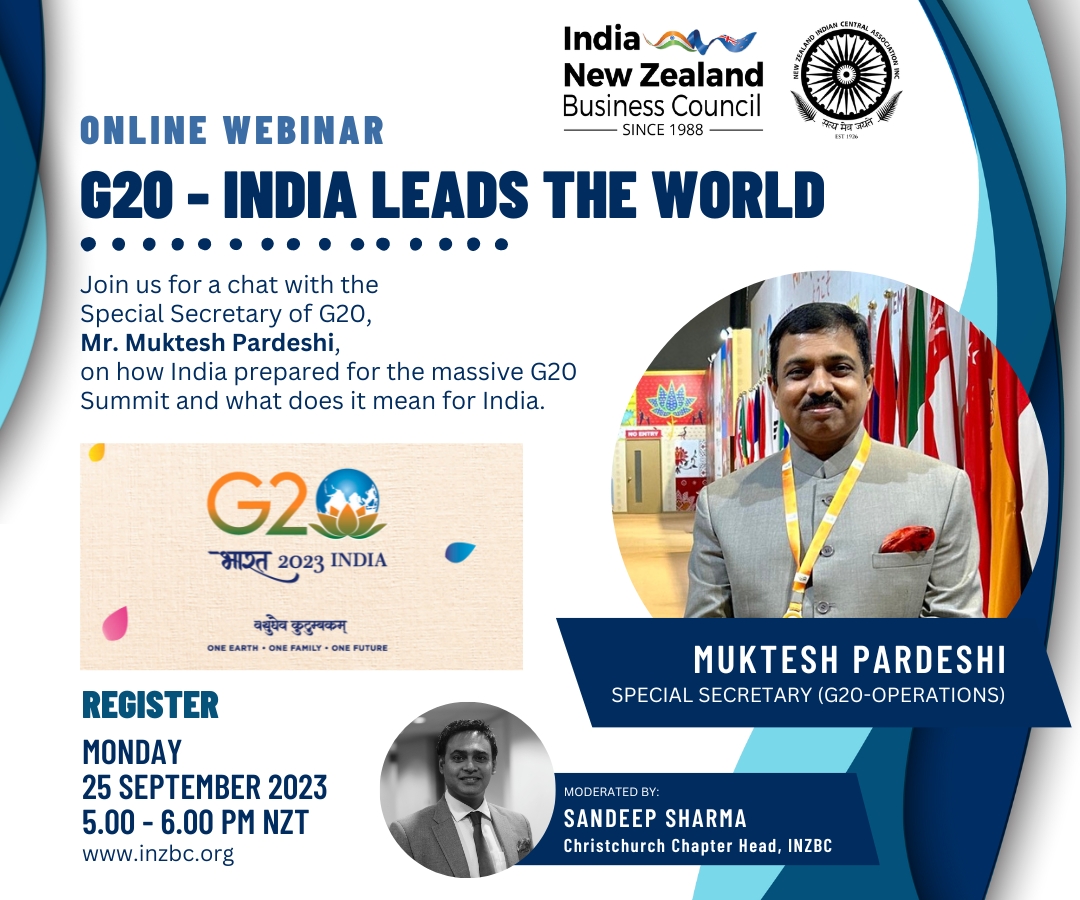 Join us for an exclusive online webinar where we chat with Special Secretary of G20, Muktesh Pardeshi, as he unveils the journey of India's preparation for the monumental G20 summit and its profound implications for India.
#G20India #globalleadership #WebinarInsights