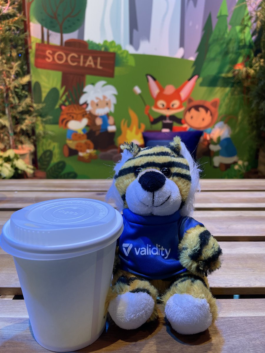 So many good energizing sessions at #DF23 but even Validity Tiger needs a little afternoon pick me up.  ⁦<a href="/TrustValidity/">Validity</a>⁩