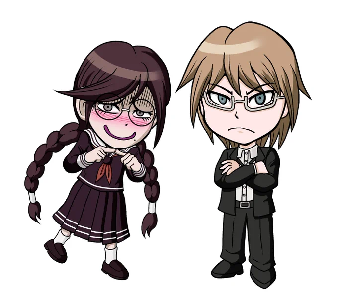 #みんなでデフォルメ絵をあげて幸せな気分になろう  すごく好きな2人