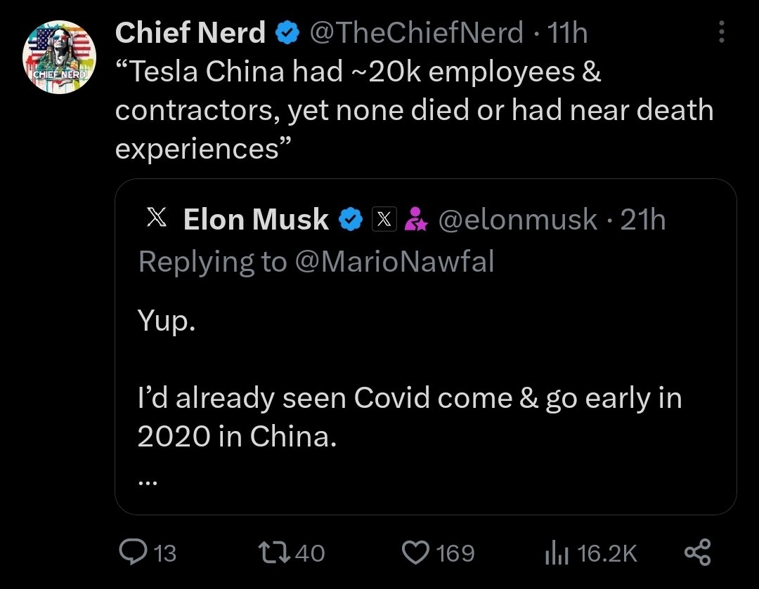 nickreeves9876's tweet photo. The Chief Nerd account has 314k followers and supports Musk. It also supports Russia. This #MuskRussia combination is getting rather common these days. The Chief Nerd also likes pro-Russian presidential candidate Robert F. Kennedy Jr, who Musk has also promoted. https://t.co/Jdjj7Epwo9