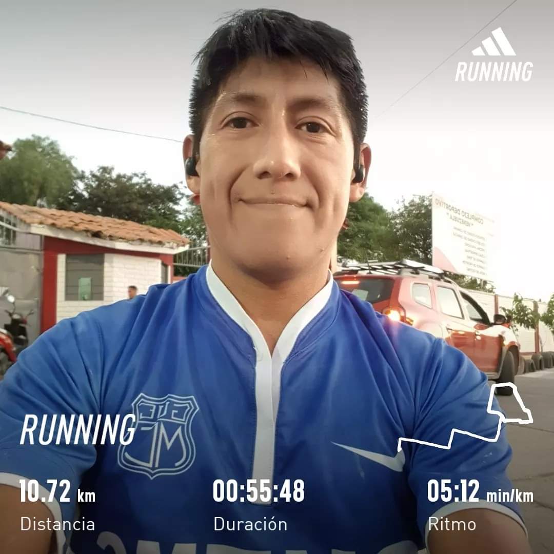 Un poquito de 10k; mala idea almorzar tarde, juega mala pasada a la hora de correr.

#running #sport #Ayacucho #MarcaAyacucho #peru #run #peru #adidas #selfie #happy #instarun #runhappy #trail