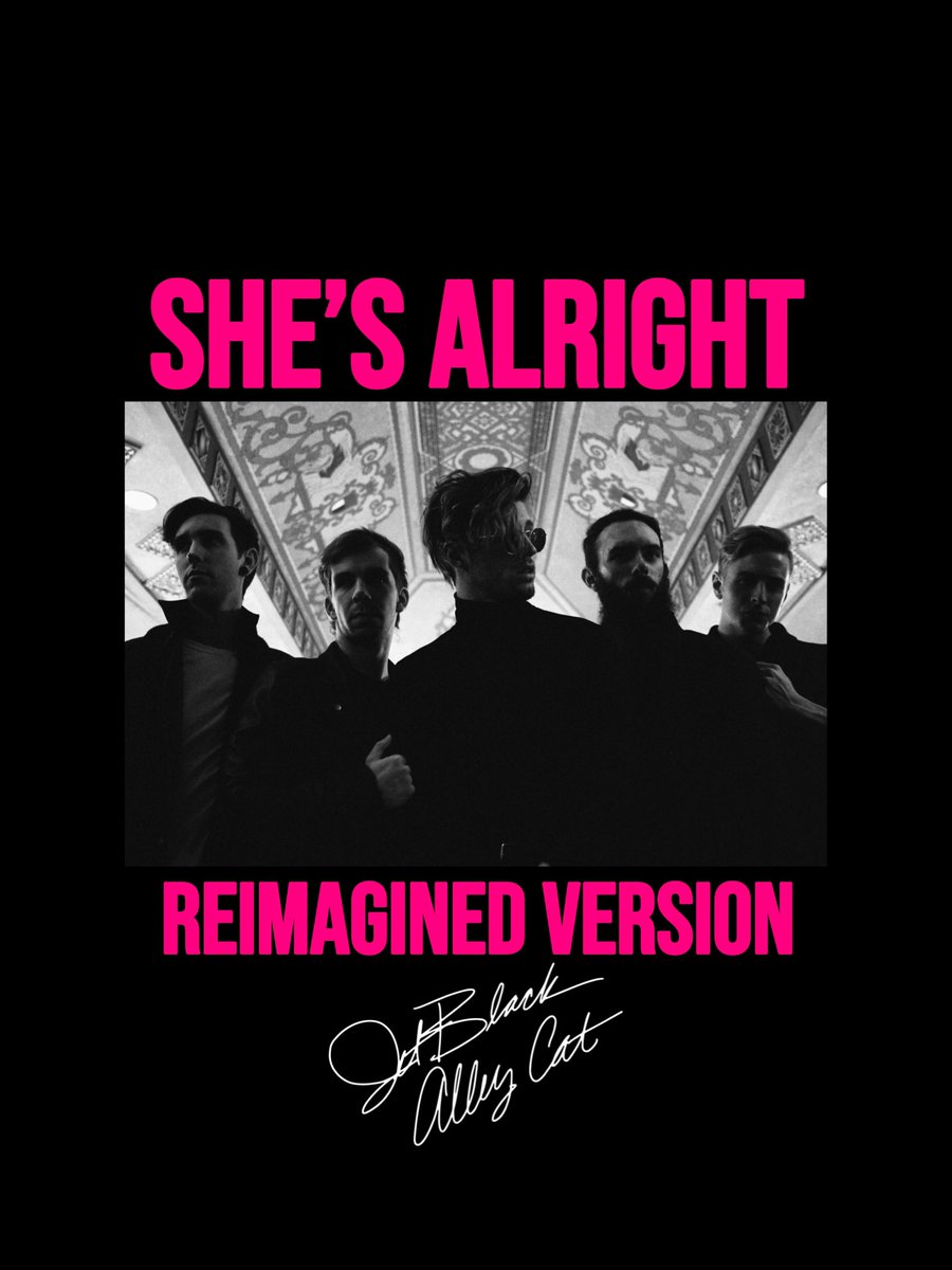 JBACmusic's tweet photo. Announcing: One time only PRE- ORDER of the SHE’S ALRIGHT- REIMAGINED T available now! Wanted to do something to celebrate the moment &amp; the song. Pre-order will end next week so grab one asap 🤍 https://t.co/9Vbgz103G9 https://t.co/ZQ5efeABGV