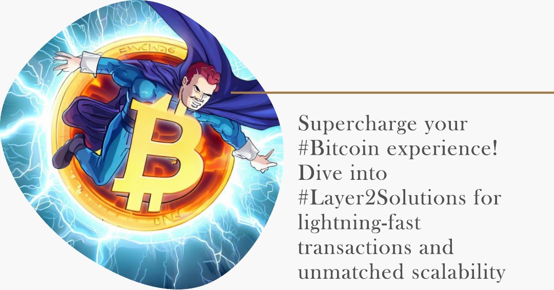 🚀 Supercharge your #Bitcoin experience! Dive into #Layer2Solutions for lightning-fast transactions and unmatched scalability. Say goodbye to slow and embrace the #CryptoRevolution today! ⚡️ #ScalabilitySolution #FasterPayments #CryptoInnovation