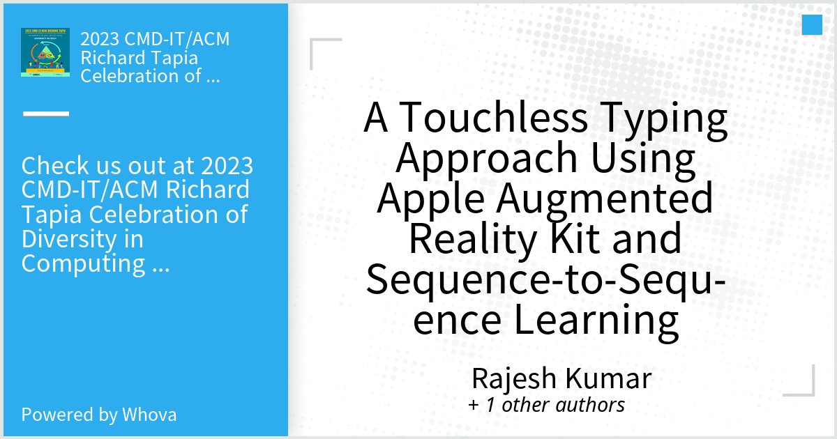 raj28sep's tweet photo. Come check out our Poster at 2023 CMD-IT/ACM Richard Tapia Celebration of Diversity in Computing Conference. #TAPIAConference - via #Whova event app https://t.co/5QWkc405dY