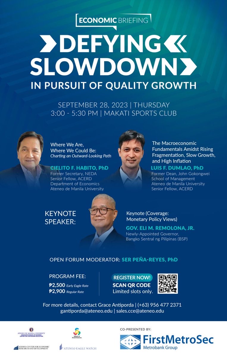 NandyAldaba's tweet photo. One of the first talks of Gov. Eli Remolona on the Phil economy https://t.co/8Q3ffmckxu