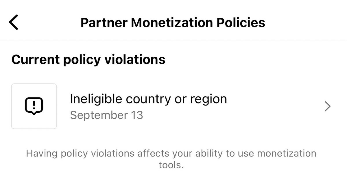 celinet's tweet photo. What(tf) is happening with @instagram #censorship???… Anyone else’s living in #SanFrancisco told their content cannot be monetized because of being in an “ineligible country or region” (sic) ⁉️⚠️ https://t.co/NA5jtFeN4K