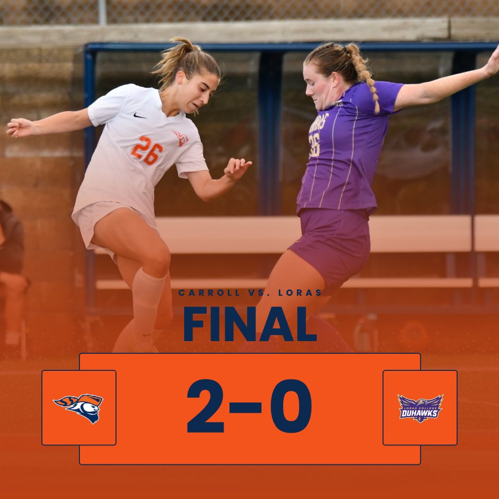 Carroll University Athletics (@pio_athletics) on Twitter photo FINAL!  
Carroll wins 2-0 over #19 Loras College!  
#GoPios FINAL!  
Carroll wins 2-0 over #19 Loras College!  
#GoPios