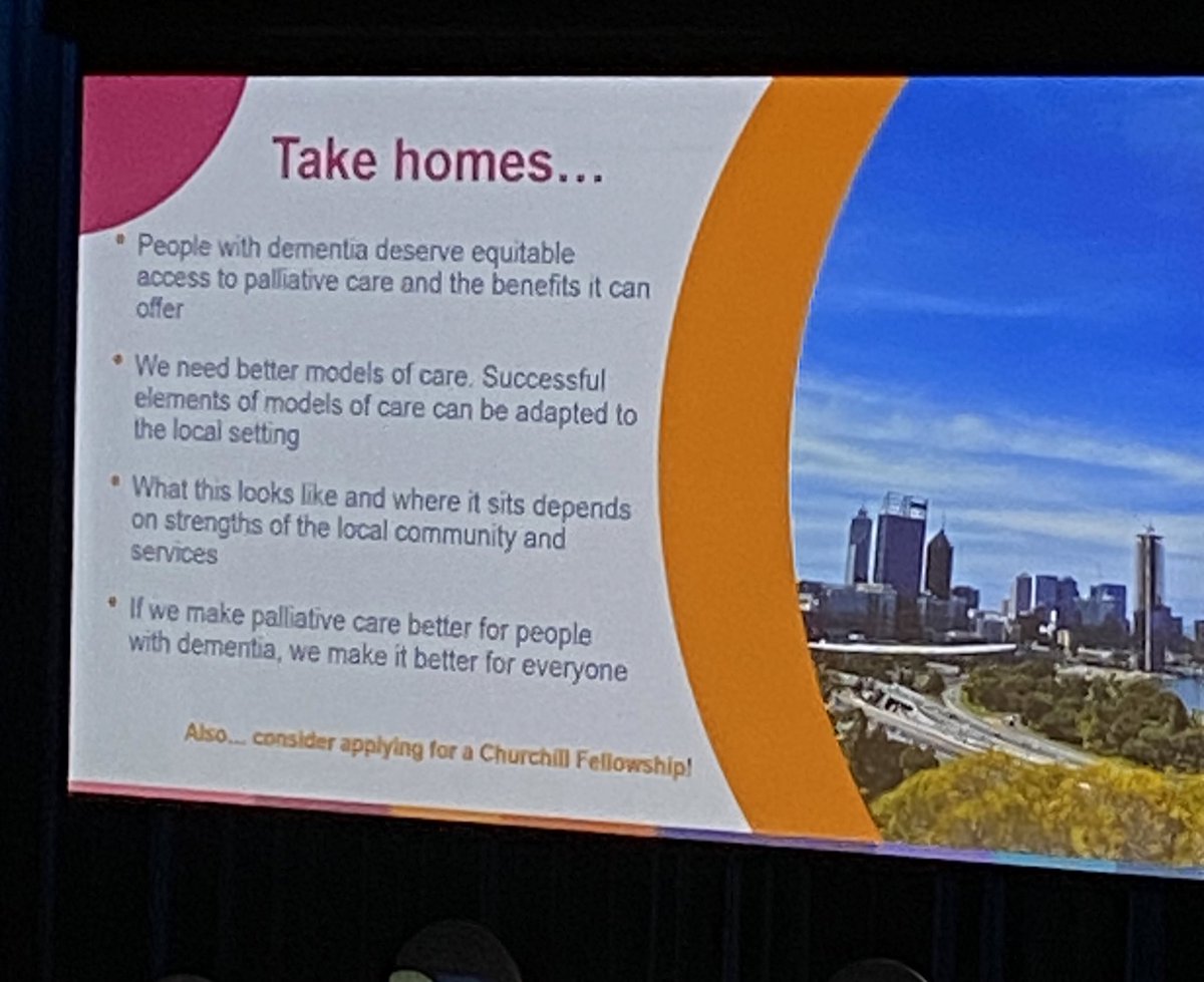 2/2 “If we make palliative care better for people with dementia, we make it better for everyone” @Elissa_Campbell 12 elements to incorporate (see image)