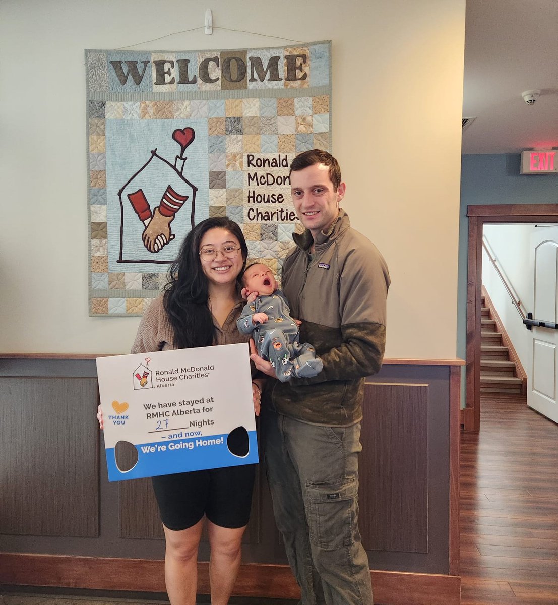 LSpooner2's tweet photo. Our journey to return home started today. 27 days ago we evacuated Yellowknife not sure when we would return. In Red Dee,r we welcomed a new member to our family. We are so so grateful to those who provided shelter, medical care and baby supplies during our evacuation. https://t.co/zwJ9uKqKVV