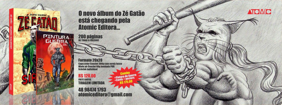 Meus novos quadrinhos, Siroco e Pintura de Guerra, que é colorido, estão a venda na Atomic Editora! 
Adquiram pelo email: atomiceditora@gmail.com