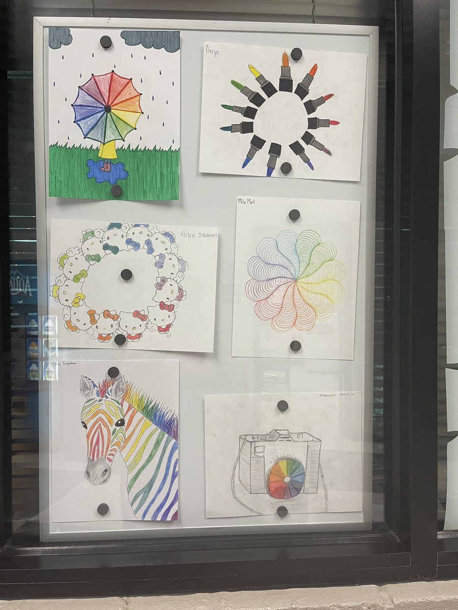 Coach_BCourtney's tweet photo. The creative juices are flowing in the Fashion Department this week with their color wheel motifs!! #jchscte #mcslearn https://t.co/SdVmcePhiq