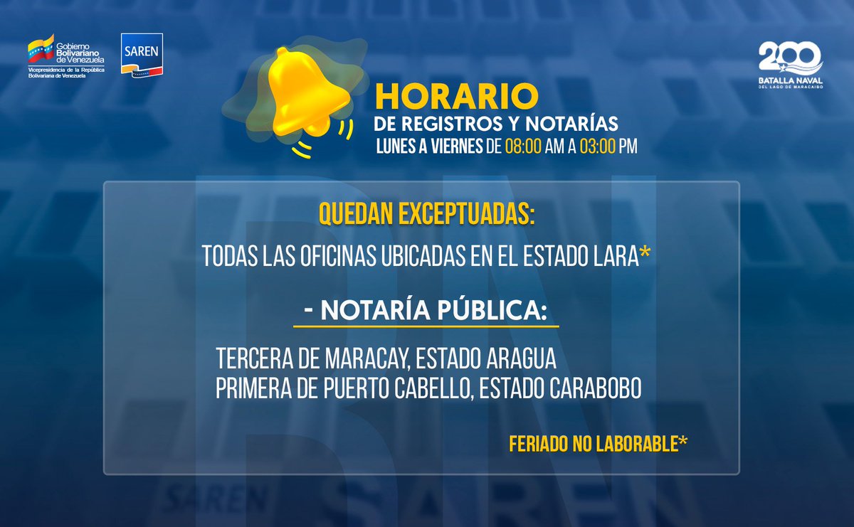 Saren_ve's tweet photo. #Entérate 👉 El @SarenVzla informa que prestará atención a los usuarios desde el lunes #11Sep hasta el viernes #15Sep desde las 8:00 a.m. hasta las 3:00 p.m.  

Más detalles aquí: https://t.co/PvJRYU9BMp

#APruebaDeTodo https://t.co/cIQt64zs2G