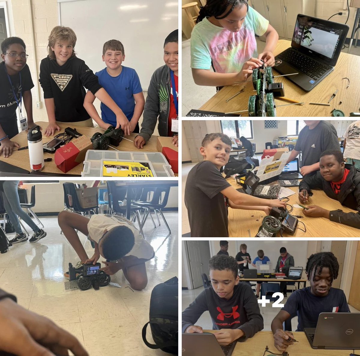 ADM_Principal's tweet photo. ⚙️ Ms. Dabkowski's PLTW Automation and Robotics students built simple gear trains using VEX parts. They learned about the input and output movements of a mechanical system, and explored careers in automation and robotics. ⚙️ #ADMHawksRise https://t.co/DFBPuu6BYJ