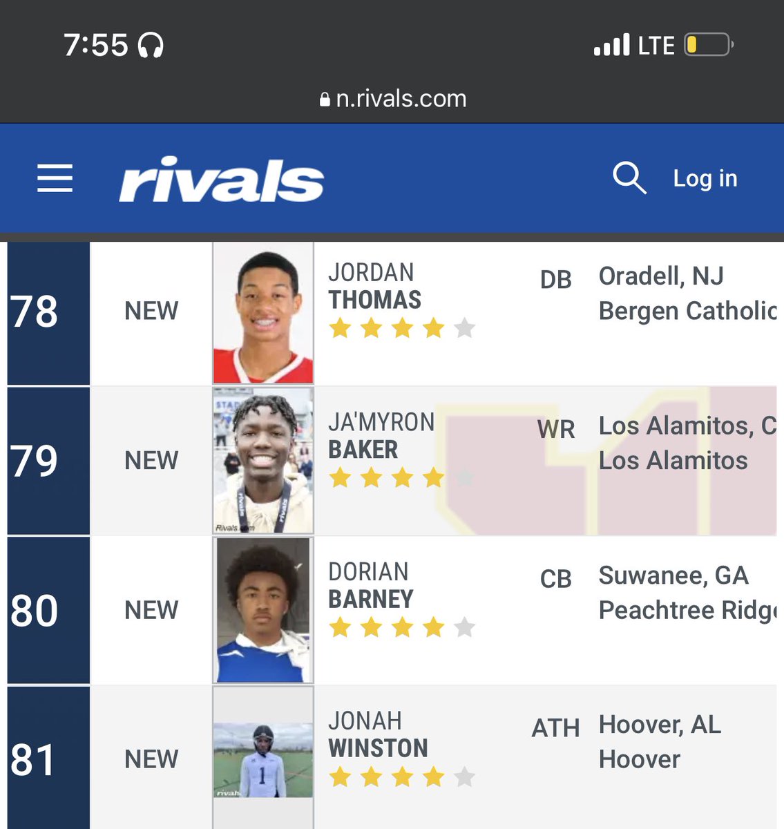 jordanthomas_21's tweet photo. nationally ranked as a 4⭐️ on @Rivals, extremely blessed and honored!! @RivalsFriedman @bccoachvito https://t.co/8Lfbpd62al
