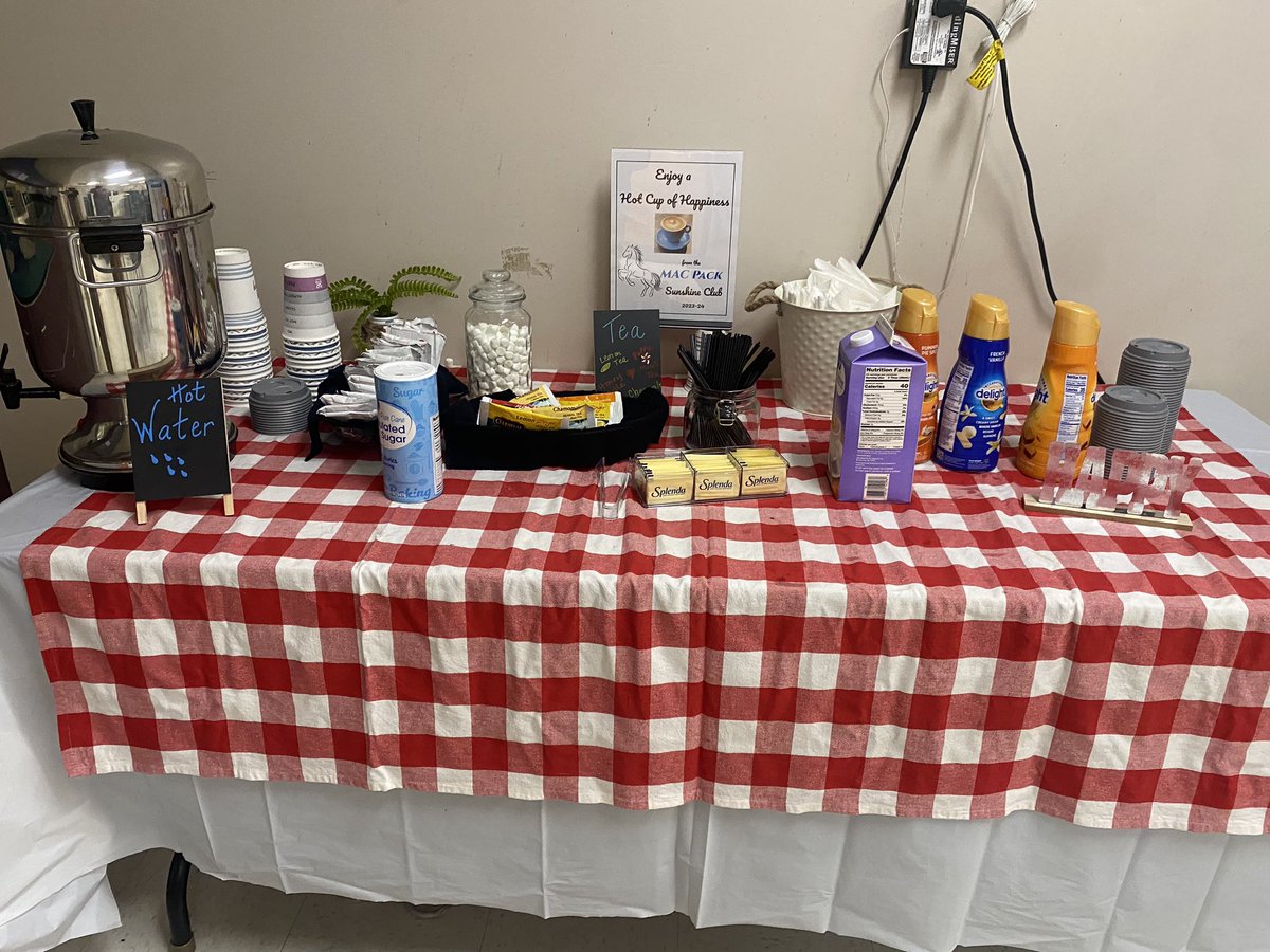 MWMustangs's tweet photo. Thank you MW Sunshine Club for our coffee bar! ☕️ #macpack https://t.co/oDdxSpxDlY