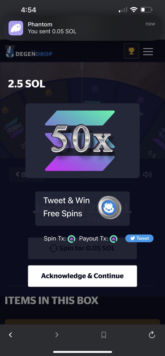 xxCallMeChef's tweet photo. Sheesh spin to win with @DegenLabs won a 10x 10x and a 50x .05 https://t.co/Aqyzjidvpz
