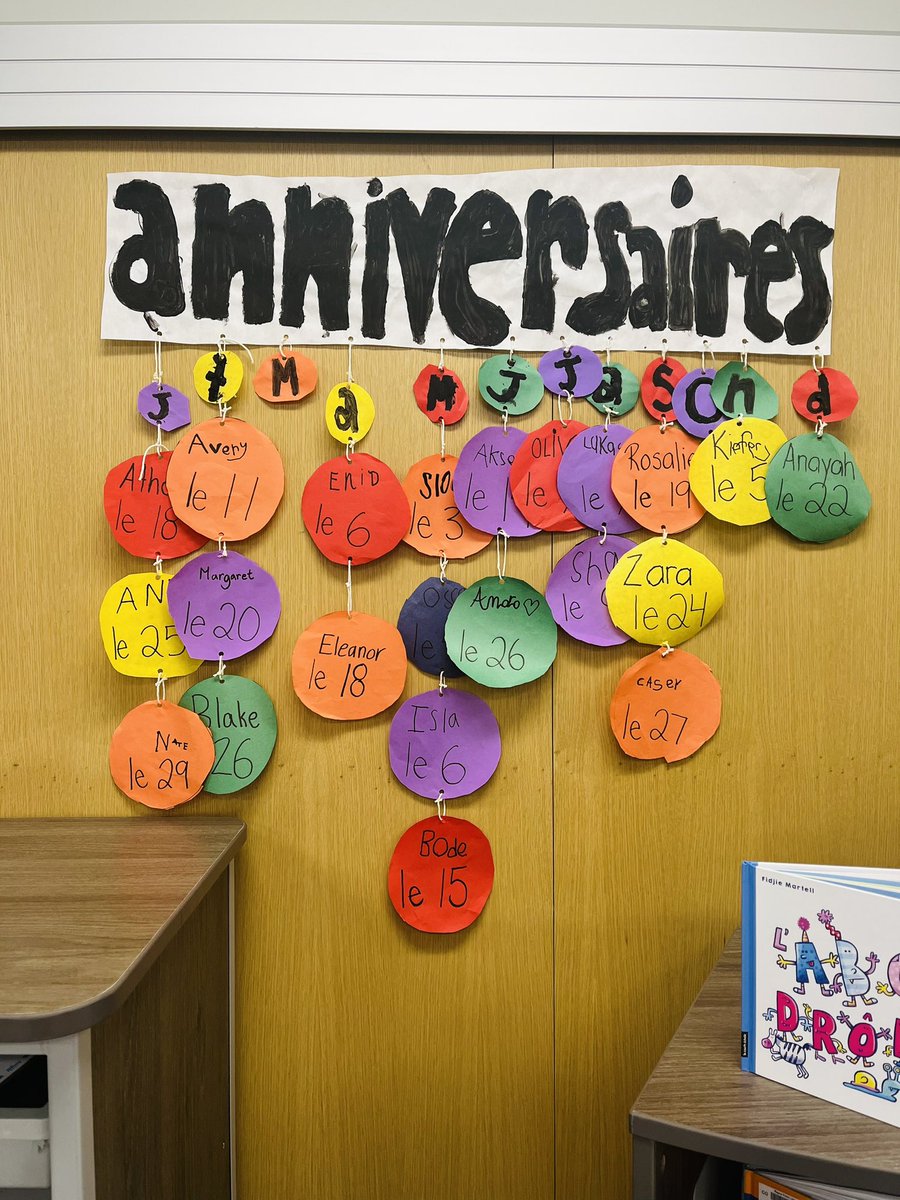 Classmade Birthday Chart. Kids just love projects!! <a href="/Connaughtcomets/">Ecole Connaught</a> <a href="/RegPublicSchool/">Regina Public Schools</a> ♥️💜💛💚🧡