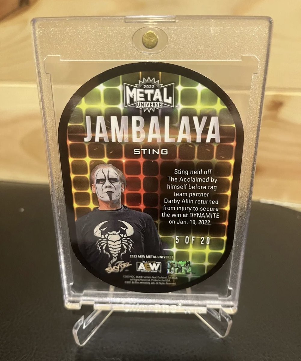Axel_Foley13's tweet photo. #90sinserts #Sting #aew #aewmetal #upperdeck #ud #thehobby https://t.co/zV761oFpXS