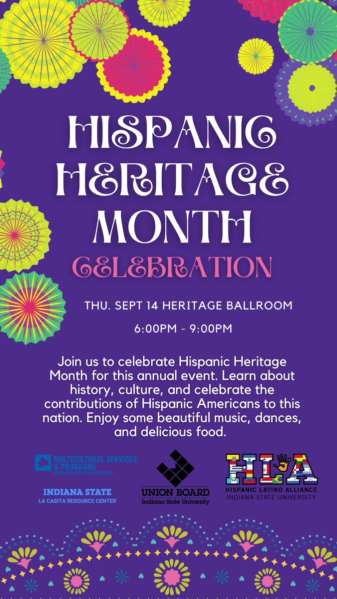 Be sure to make an appearance at tomorrow's Hispanic Heritage Month Celebration!