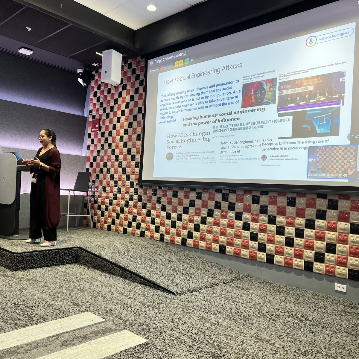 lorenn_bravo's tweet photo. Rebeca Rodríguez nos lleva de Expedición y nos da a conocer los Nuevos Ataques a través de la Ingeniería Social utilizando AI. Campañas peligrosas utilizando #WormAI. https://t.co/bOPV9lmH9s