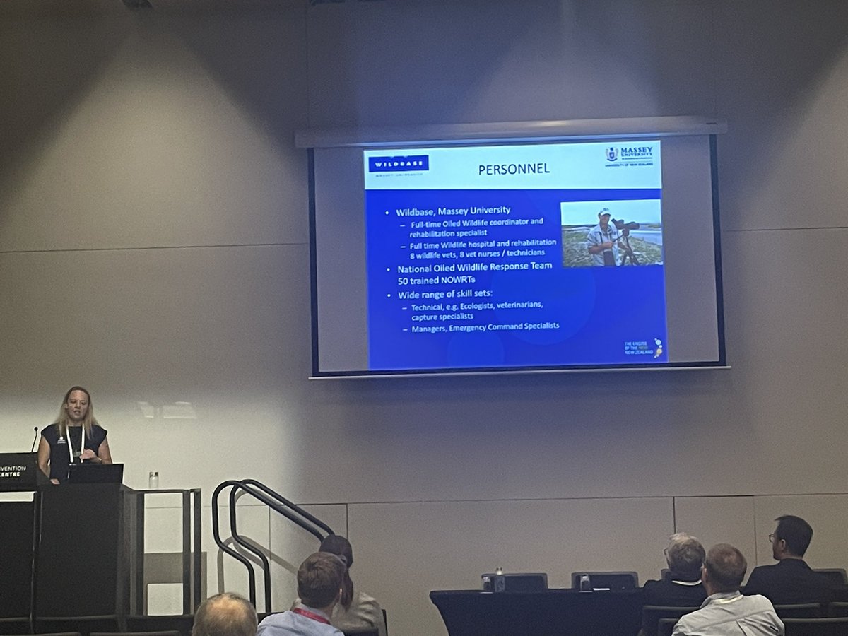 Spillcon2023's tweet photo. Global and regional approaches to oiled wild life response.

Session chair:
Jessica Miller

Presenters:
Yow Lih Hern - OSRL
Louise Chilvers - Massey University 
Stuart Field - AMOSC

#Spillcon #Spillcon2023 https://t.co/qXyNZpby3Q