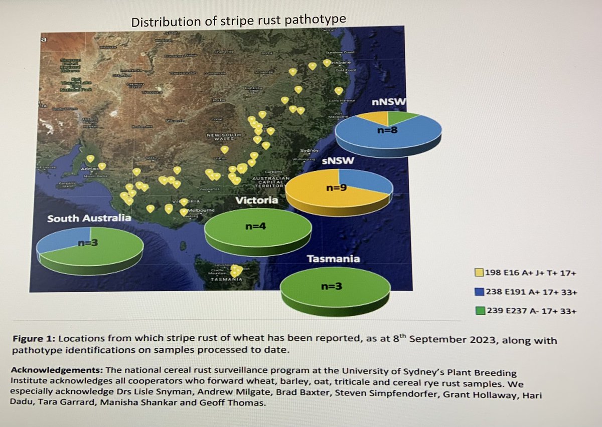 Pls check - Australian Cereal Rust Reports for full detail