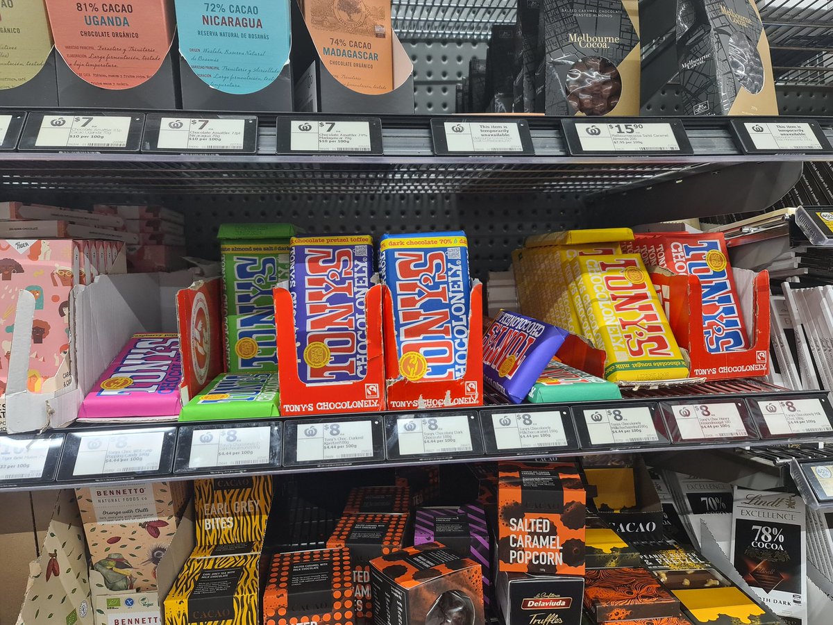 The T in Thursday stands for Tony Chocolonely.🇳🇱🍫

It's my favourite Dutch #chocolate brand and, after 2.5 months, I suddenly found it in multiple Australian supermarkets.😍