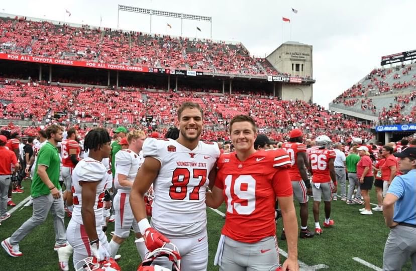 Love when <a href="/sciotofootball/">Scioto Football</a> players get a chance to continue to compete at the next level. Brotherhood runs strong. #TCLB <a href="/chad_ray31/">Chad Ray</a> <a href="/Joe84788393/">Joe Trent</a>