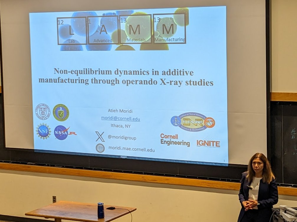 Michael R. Kessler (@mikekesslerphd) on Twitter photo Professor Atieh Moridi from Cornell University was our <a href="/JHUMaterials/">Johns Hopkins MatSci</a> seminar speaker this afternoon. She talked about her group's research in characterizing metal additive manufacturing with operando X-ray diffraction. Professor Atieh Moridi from Cornell University was our <a href="/JHUMaterials/">Johns Hopkins MatSci</a> seminar speaker this afternoon. She talked about her group's research in characterizing metal additive manufacturing with operando X-ray diffraction.